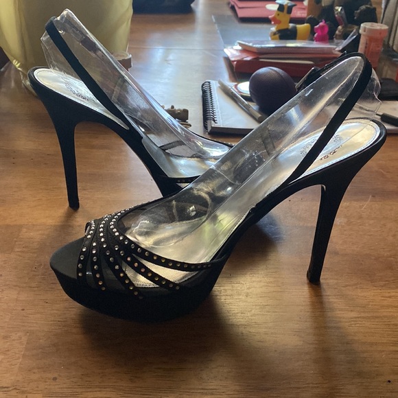 Black with rhinestones heels - Picture 2 of 4